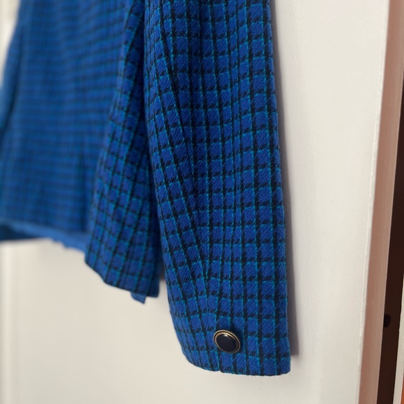 Vintage Pendleton Wool Blue Textured Women's Blazer - Picture 6 of 7